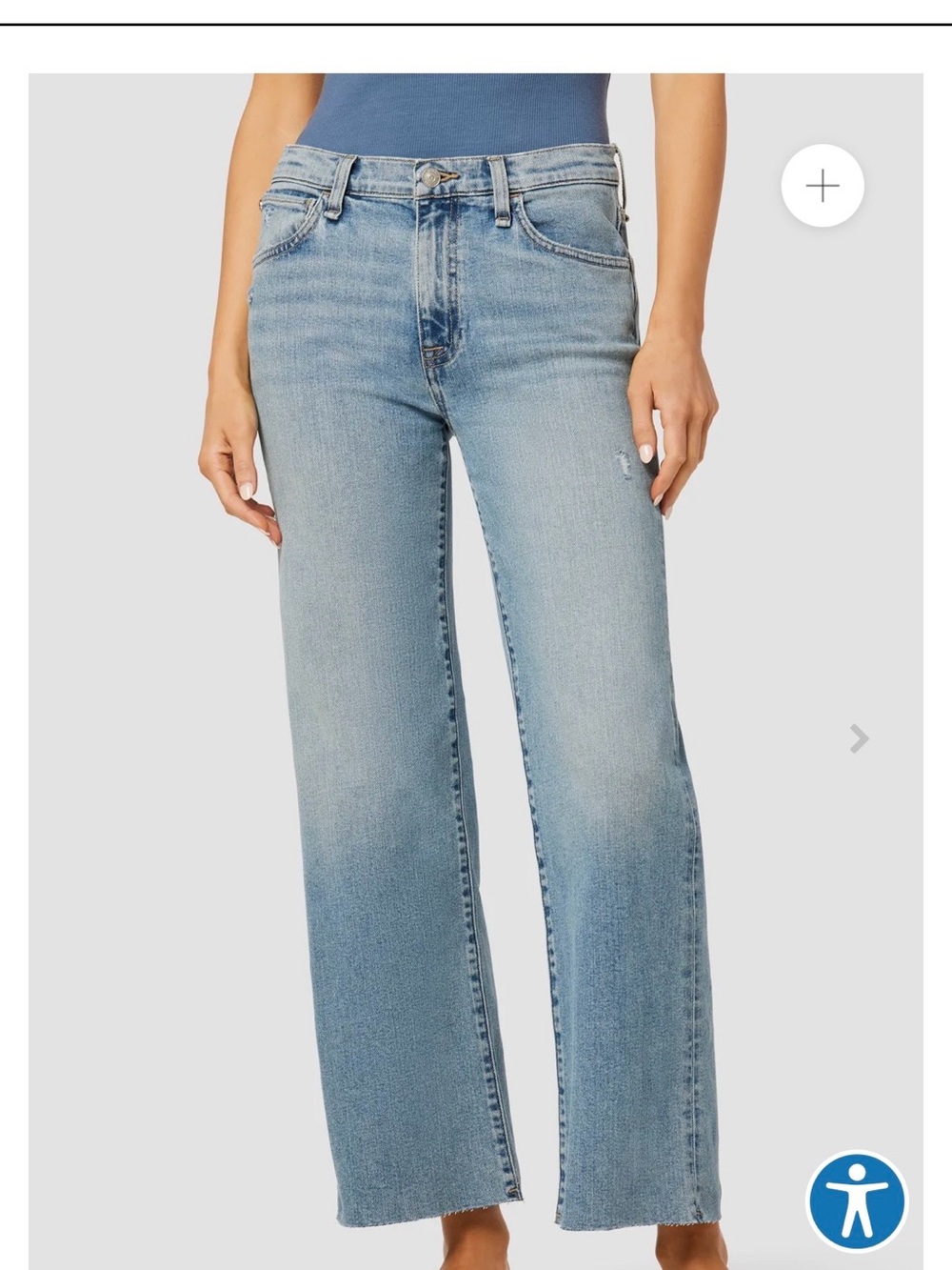 Hudson Jeans Light Blue Wide Leg High-Rise Jeans